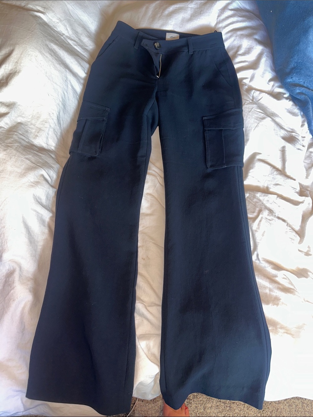 Aritzia Cargo Crepette Wide-Leg Pants